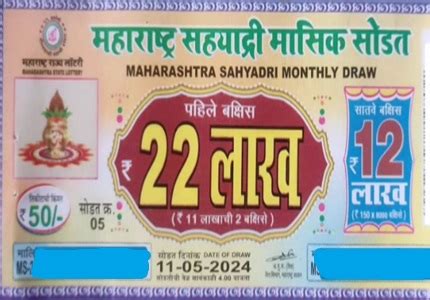 Sahyadri Monthly Lottery Result 11.05.2024.